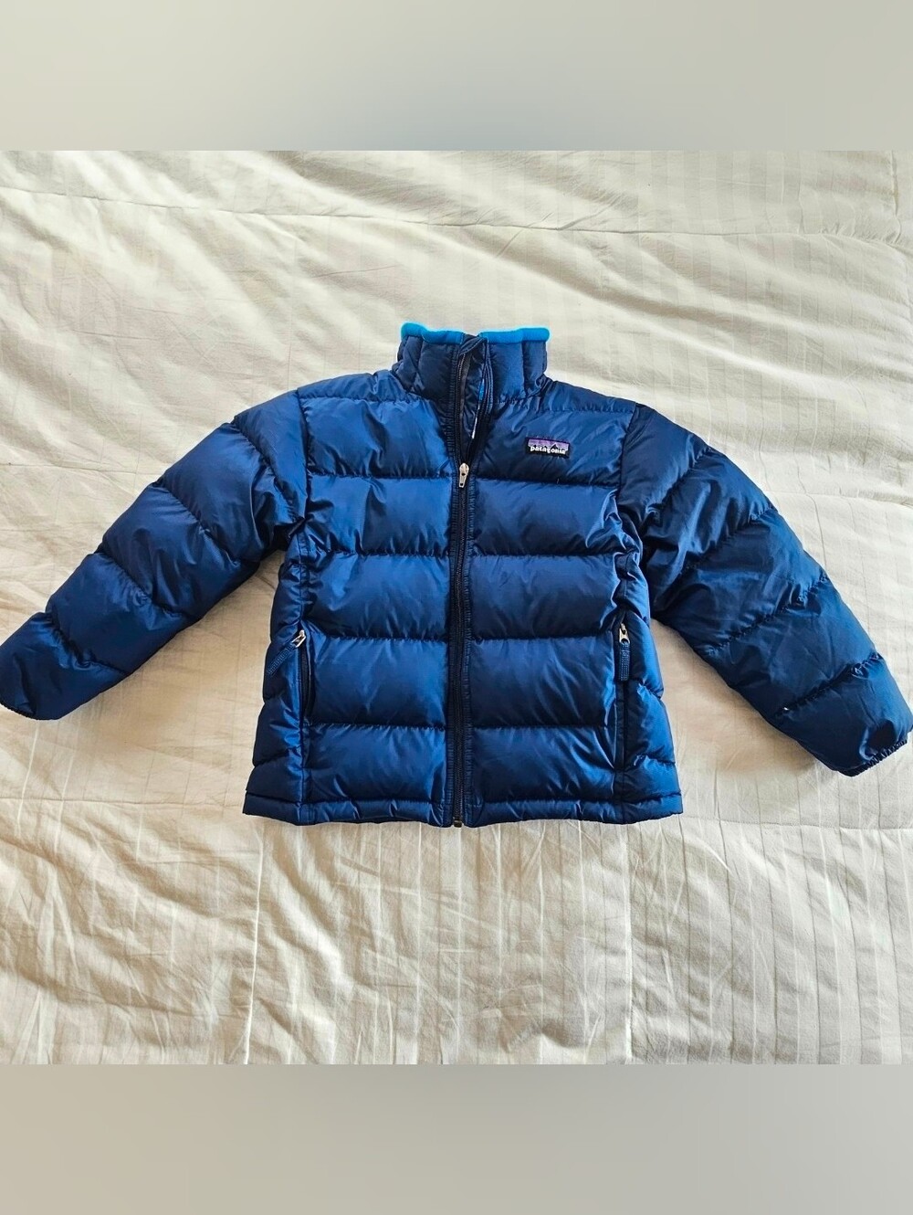Patagonia Down Jacket Puffer Coat In Blue, Size Small/8